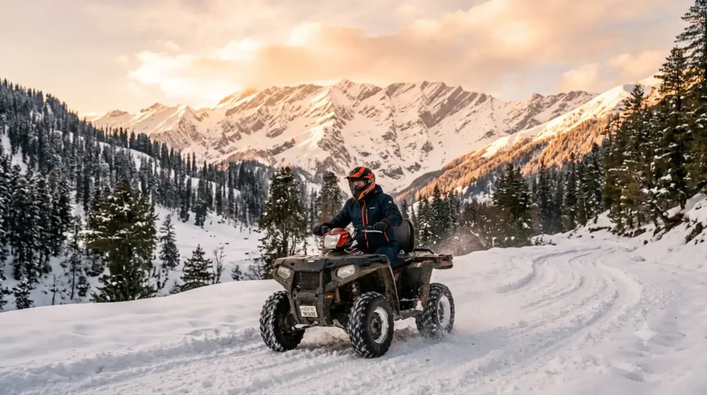 Adventure activities in Manali - ATV ride and skiing in Solang Valley