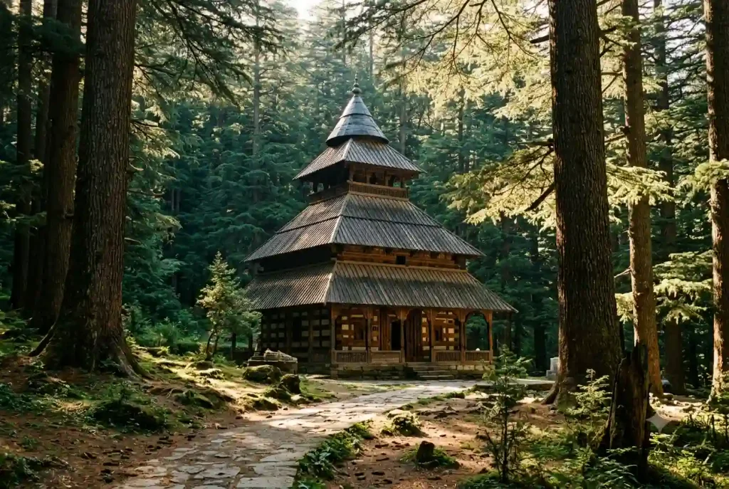 Hadimba Temple surrounded by cedar forest in Manali