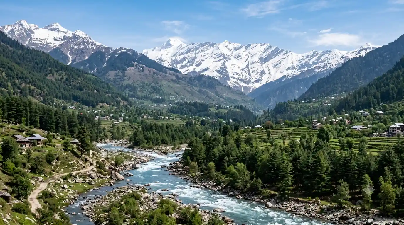 Best places to visit in Kullu Manali - scenic valley view