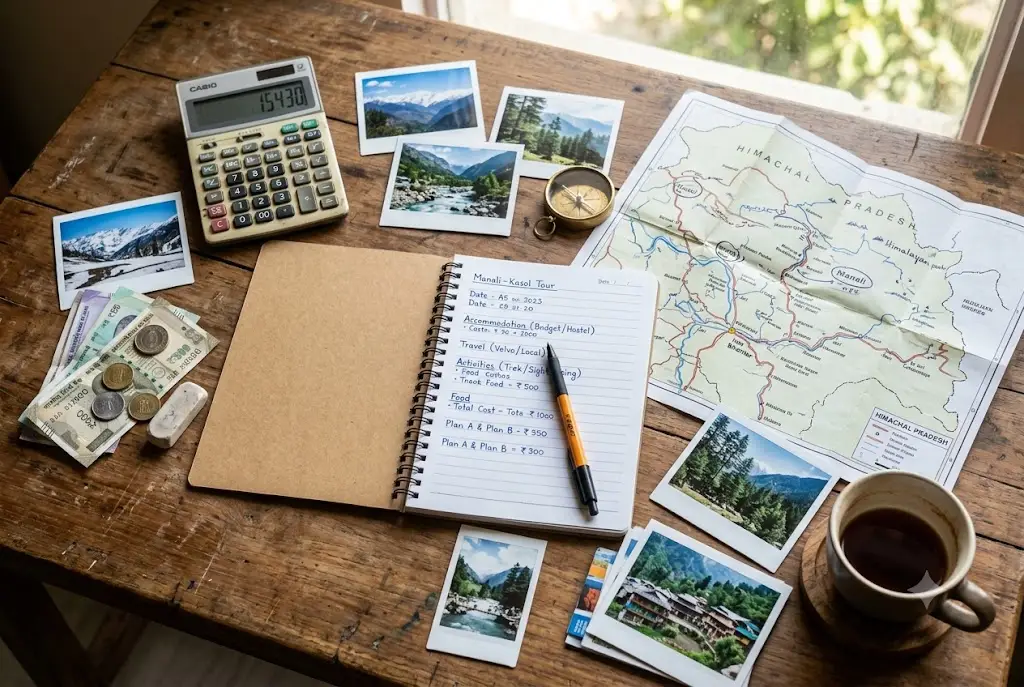 Manali Kasol tour package budget comparison chart