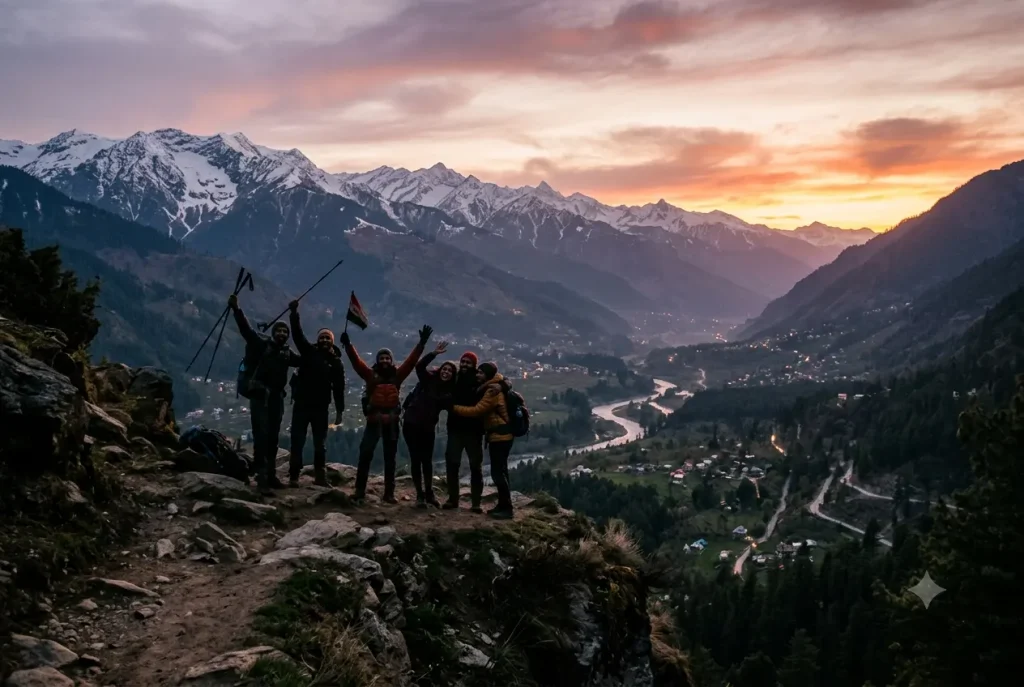 Manali adventure trip sunset view Solang Valley