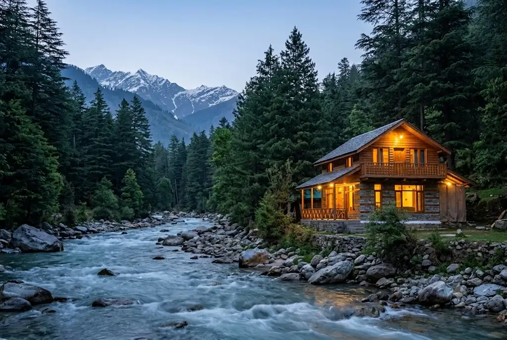 Riverside cottage stay option near Kasol and Manali