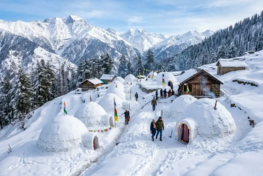 Sethan snow village igloo stay near Manali