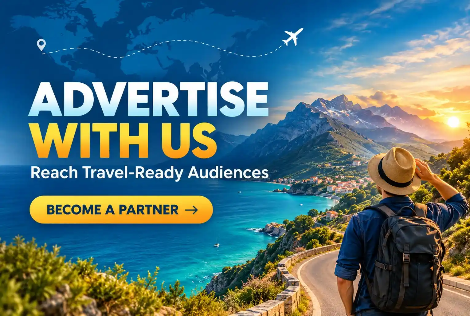 Travel advertisement banner