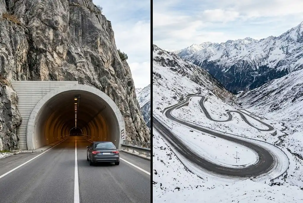 Atal Tunnel versus Rohtang Pass road comparison, no permit needed for the tunnel