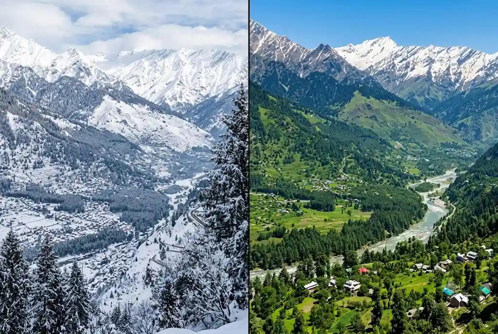 Best time to visit Manali – winter snowfall vs summer greenery comparison