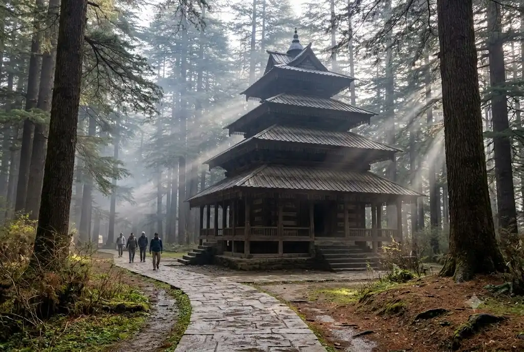 Hadimba Temple in a deodar forest, a must-visit stop in a 2 day Manali itinerary