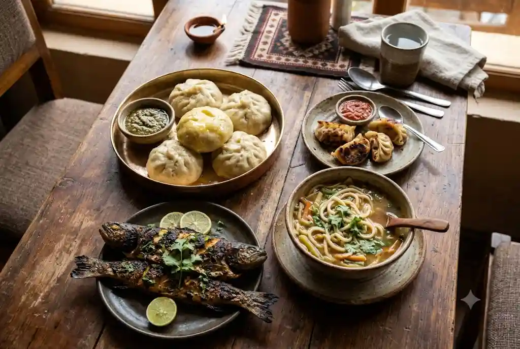 Local food to try in Manali including siddu, trout, thukpa and momos