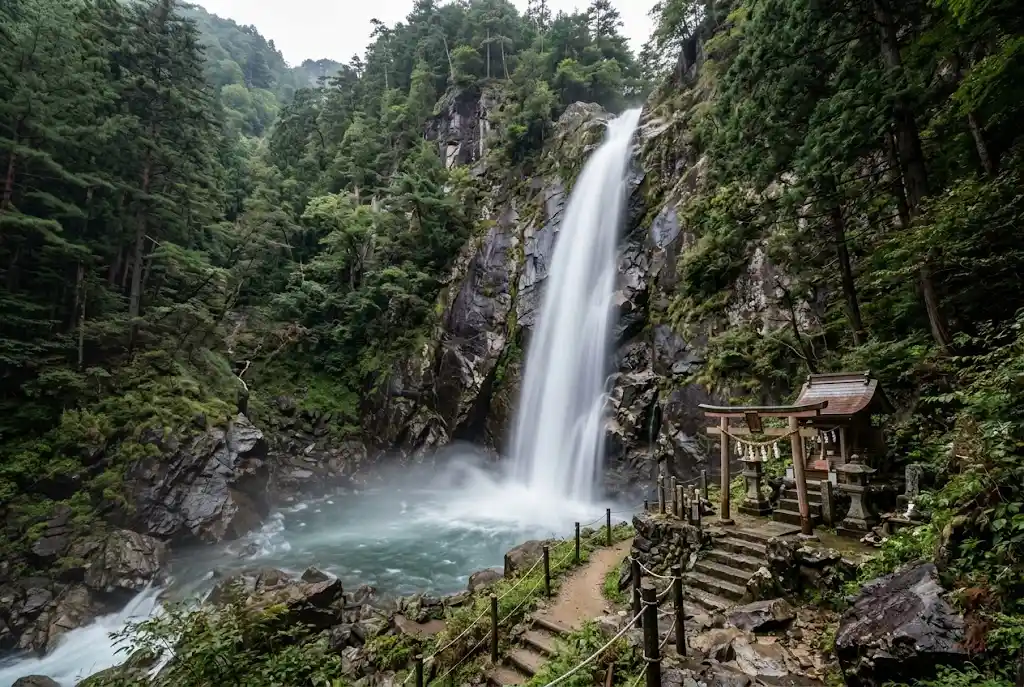 Jogini waterfall Manali cascading down rocks after the forest trek from Vashisht