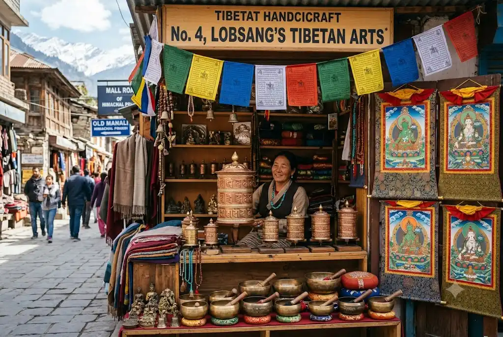 Tibetan handicrafts and prayer items – popular Manali famous items